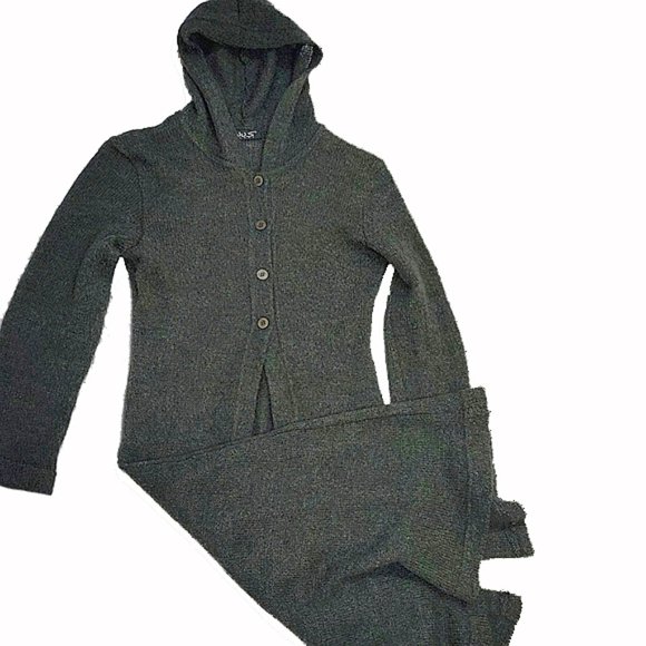 Venus Firenze Sweaters - Made in Italy wool duster with hood
